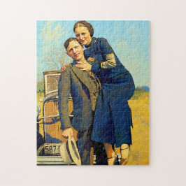 Quebra-cabeça Foragidos Bonnie & Clyde A Gang Barrow Pintura