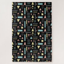 Forma geométrica padrão preto