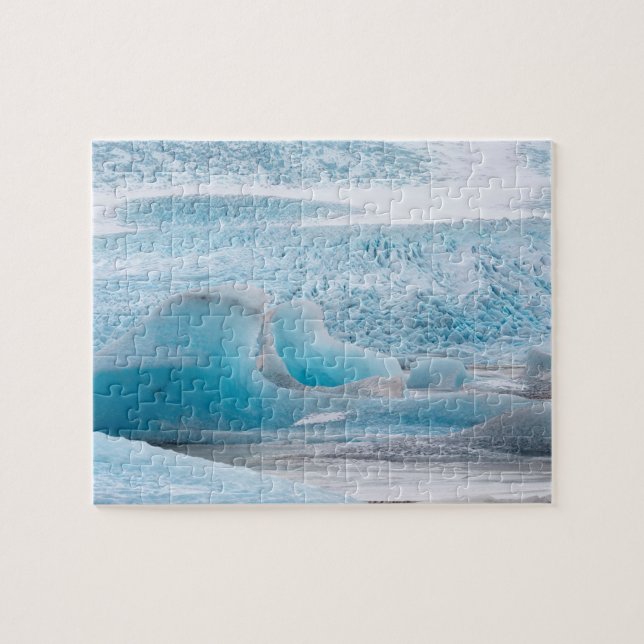 Quebra-cabeça Formações de Gelo Glacial Azul, Horizontal (Horizontal)