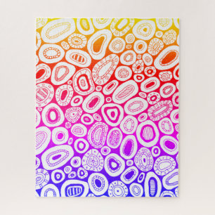 Quebra-cabeça Formas de Cor Blobby de Arte Abstrata Difícil