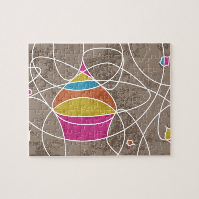 Quebra-cabeça formas de cupcake (Horizontal)