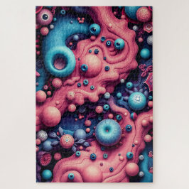 Quebra-cabeça Formas de Espaço Whimsical- Cosmos Abstrato Colori