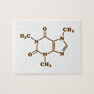 Quebra-cabeça Fórmula química molecular do café da cafeína