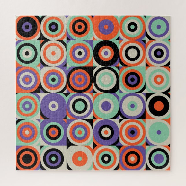 Quebra-cabeça Formulários Geométricos, Abstrato Vintage Design. (Vertical)
