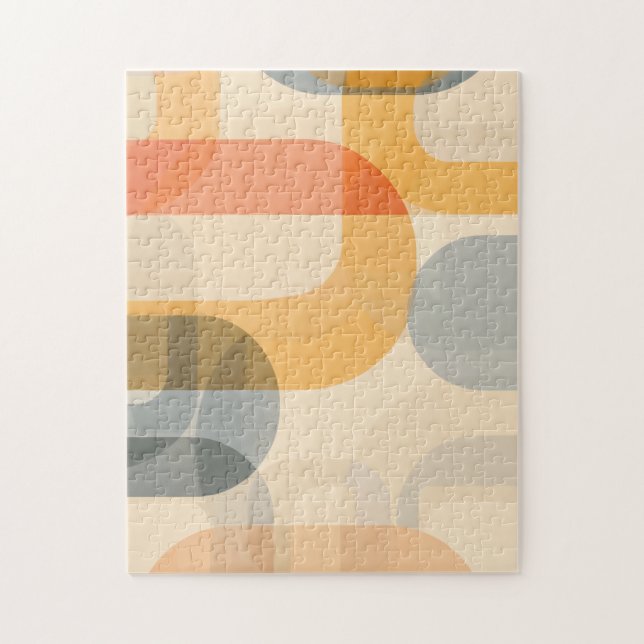 Quebra-cabeça Formulários transparentes curvos com espaço de tex (Vertical)