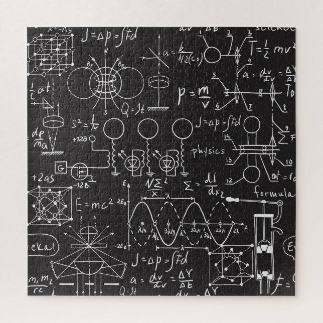 Quebra-cabeça Fórmulas Científicas: Padrão de Cálculos do Quadro (Vertical)