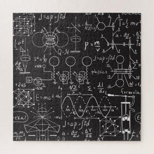 Quebra-cabeça Fórmulas Científicas: Padrão de Cálculos do Quadro