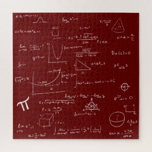 Quebra-cabeça Fórmulas e Equações Matemáticas Castanho