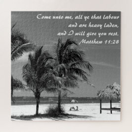 Quebra-cabeça Fort Myers Beach Matthew 11:28 Inspirational
