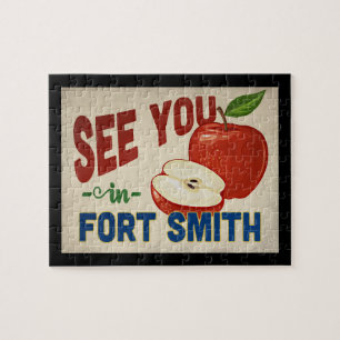 Quebra-cabeça Fort Smith Arkansas Apple - Viagens vintage