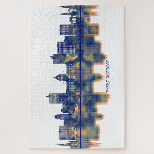 Quebra-cabeça Fort Wayne Skyline
