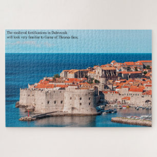 Quebra-cabeça Forte Medieval em Dubrovnik Croácia Grande
