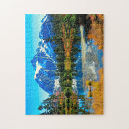 Quebra-cabeça Foto Cena do Lago Mountain Sky