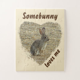 Quebra-cabeça Foto Coelhinha Adorável Feto Animal Pun Grande Cor