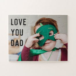 Quebra-cabeça Foto Cute Toddler com nome de criança para Pai