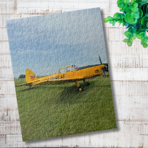 Quebra-cabeça Foto da Família do Avião Amarelo à Noite