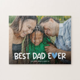 Quebra-cabeça Foto da família do melhor Pai já divertida