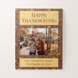 Quebra-cabeça Foto da família Leaf de outono elegante