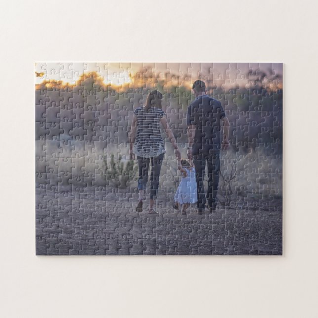 Quebra-cabeça Foto da família personalizada (Horizontal)