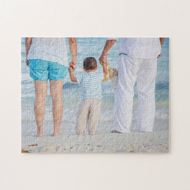Quebra-cabeça Foto da família personalizada (Horizontal)