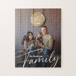Quebra-cabeça Foto da família personalizada simples