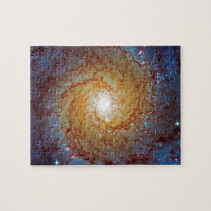 Quebra-cabeça Foto da Galáxia Espiral Messier 74 no Espaço Exter