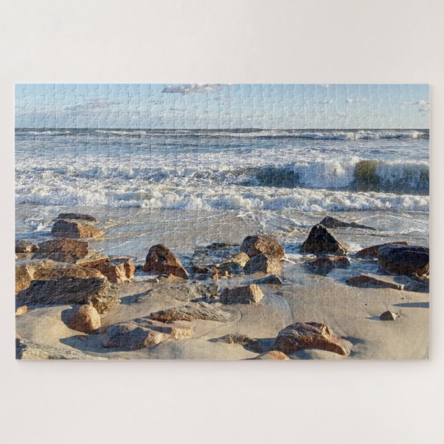 Quebra-cabeça Foto das ondas do Oceano Atlântico (Horizontal)