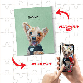 Quebra-cabeça Foto de animal de estimação fofa com retrato de ca