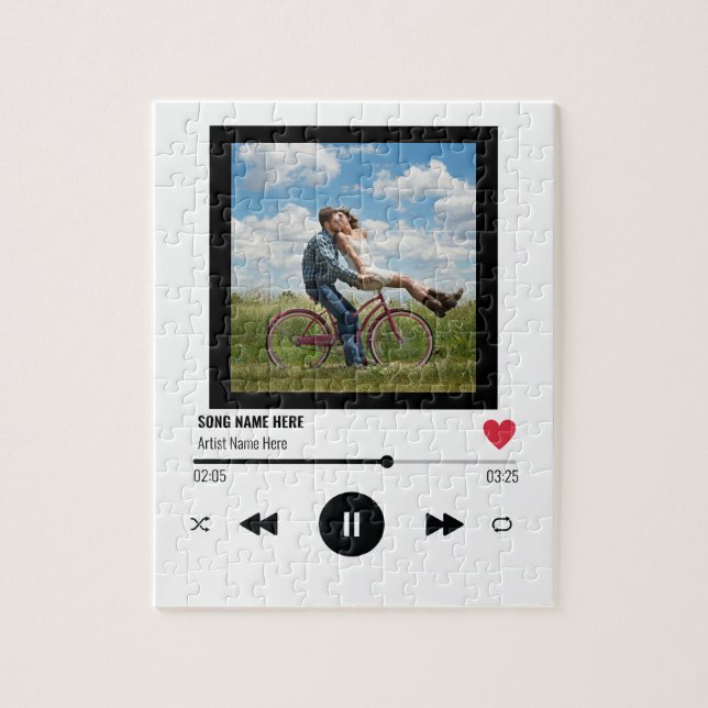 Quebra-cabeça Foto de Aniversário de Música Única (Vertical)