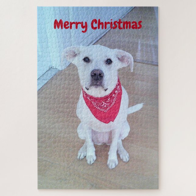 Quebra-cabeça Foto de Cachorro Bonito com Engraçado Esticando Or (Vertical)