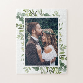 Quebra-cabeça Foto de casamento da Folhagem Verde Eucalipto