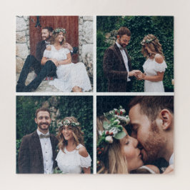 Quebra-cabeça Foto de Casamento de Colagem Quadrada Personalizad
