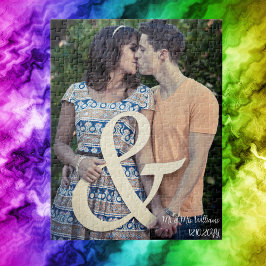 Quebra-cabeça Foto De Casamento Do Noivado Do casal, Presente Pe