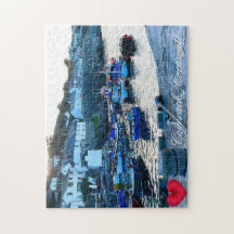 Foto de Coração Personalizada Coverack Harbor Dusk