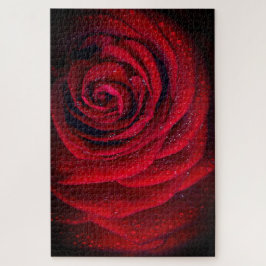 Quebra-cabeça Foto de encerramento da rosa vermelha