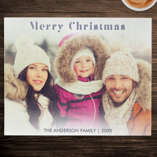 Quebra-cabeça Foto de Família Férias de Inverno Moderno Feliz Na