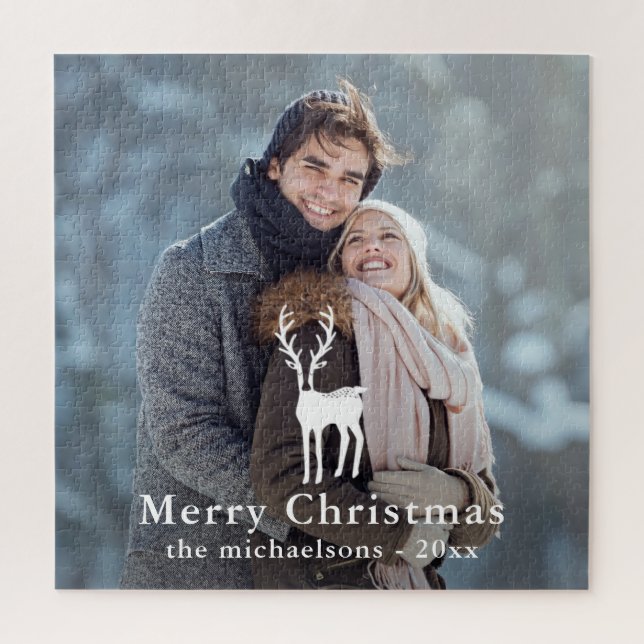 Quebra-cabeça Foto de Feriado de Natal com Sobreposição Branca S (Vertical)