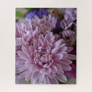 Quebra-cabeça Foto de Flor de Crisântemo Rosa