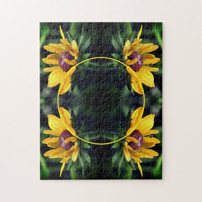 Quebra-cabeça Foto de Flor Susan Olhada Negra (Vertical)