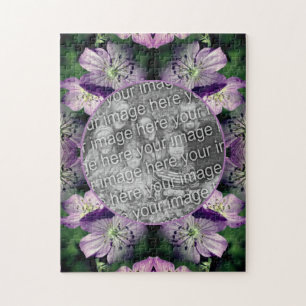 Quebra-cabeça Foto de Flores de Gerânio Roxo