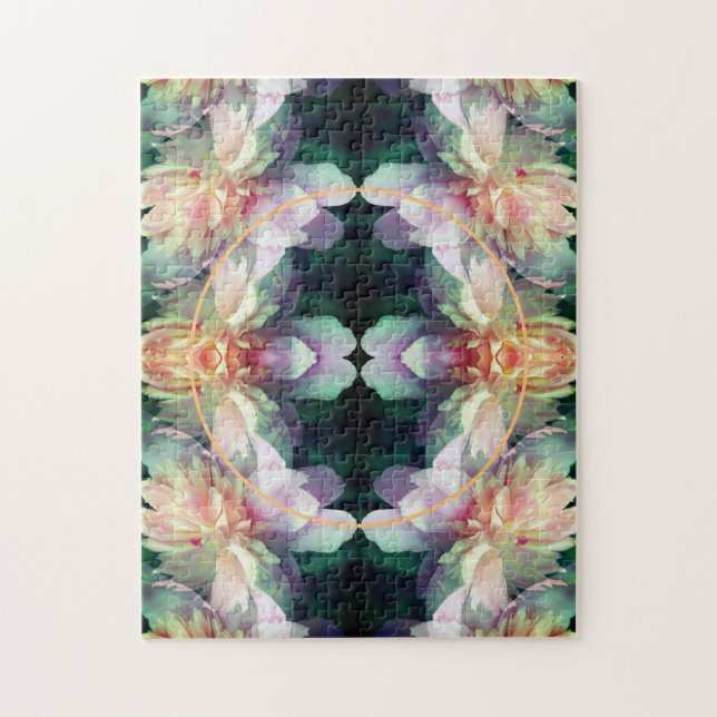 Quebra-cabeça Foto de Flores de Pêonias Rosa Adicionar Sua Foto (Vertical)