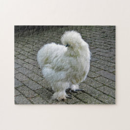 Quebra-cabeça Foto de frango branco Silkie