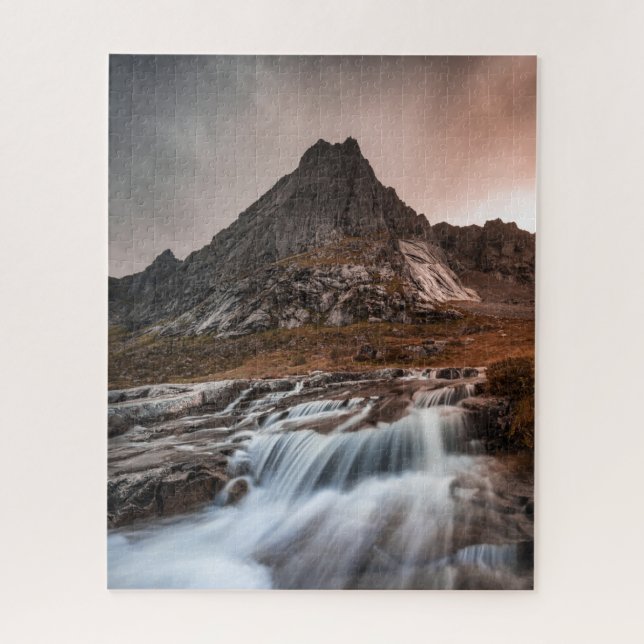 Quebra-cabeça Foto de Paisagem da Noruega (Vertical)