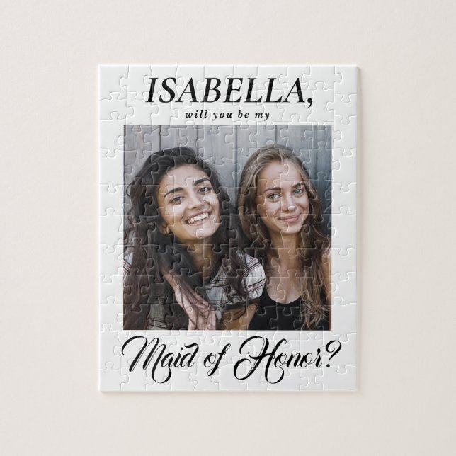 Quebra-cabeça Foto de Proposta de Madrinha de casamento de Calig (Vertical)