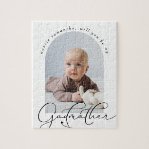 Quebra-cabeça Foto de Proposta de Madrinha Minimalista