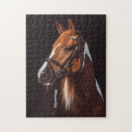 Quebra-cabeça Foto de Retrato de Cavalo de Pintura Castanho Boni