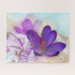 Quebra-cabeça Foto de um Bonito Primavera-Crocus Roxo
