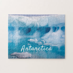 Quebra-cabeça Foto do iceberg Antártico com texto