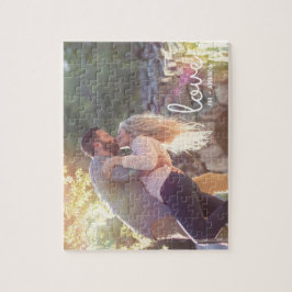 Quebra-cabeça Foto do Noivado Love Names