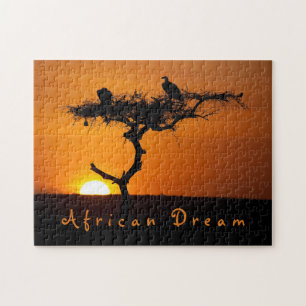 Quebra-cabeça Foto do pôr do sol Romântico Africano Dream com te